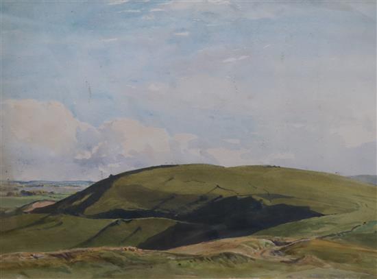 English School View of the Sussex Downs 31 x 43cm